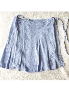 Brandy Melville Blue Wrap Mini Skirt